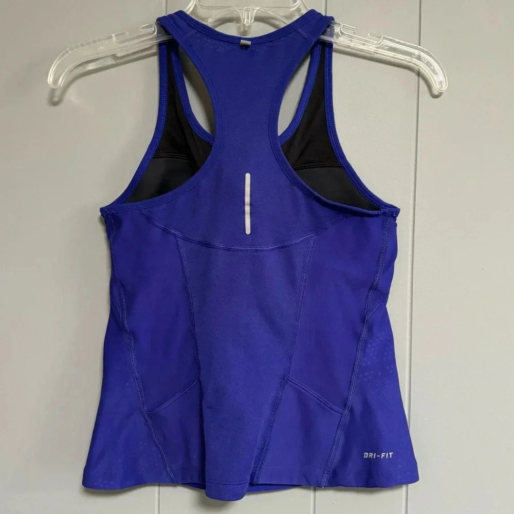 NIKE Dri-Fit Blue / Purple Lined Athletic Tank Top Size Small - Picture 2 of 9